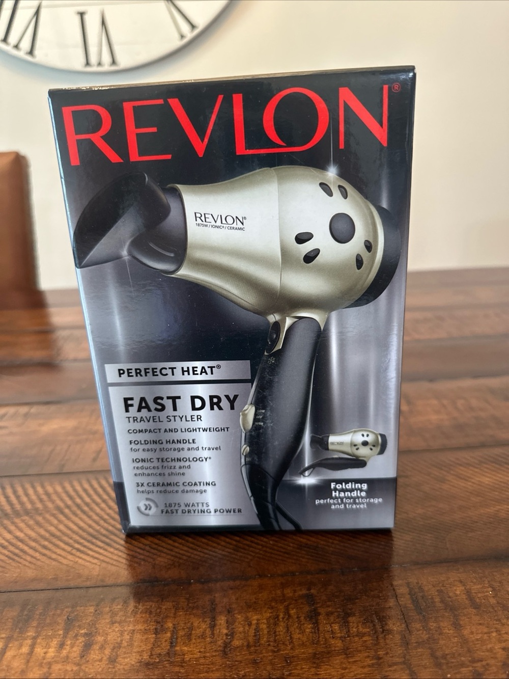 Revlon Perfect Heat 1875W Gold/Black 2 Heat Folding Hair Dryer RVDR5005 Revlon